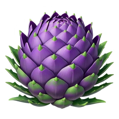 un carciofo viola e verde sticker