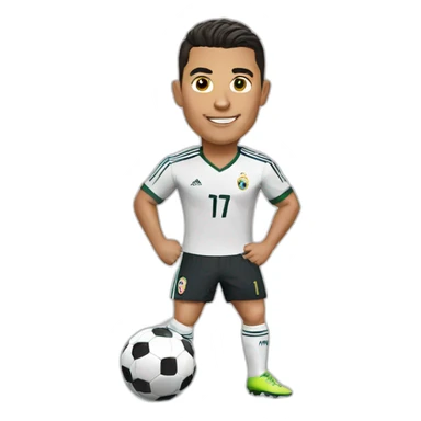 Cristiano Ronaldo with football sticker