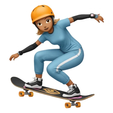 Mulher fazendo skate  sticker