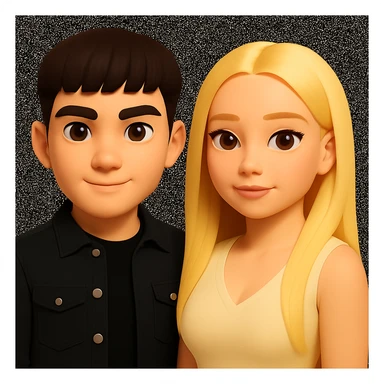 Slightly increase the volume of the upper body of the girl and slightly turn her to face forward, preserving the style of the original image. sticker