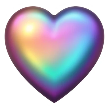 dark warm iridescent SCALE heart sticker