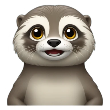 yéti câlin loutre sticker