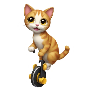 Cat on a pogo stick sticker