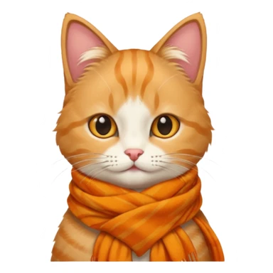 A cat wearing a scarf  sticker