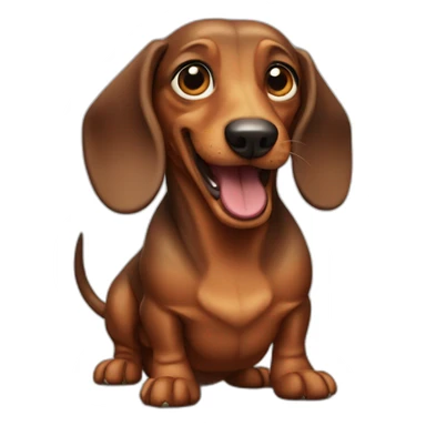 snarling dachshund sticker