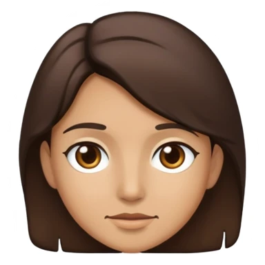 person with carmel skin and dark brown hair with brown eyes sticker