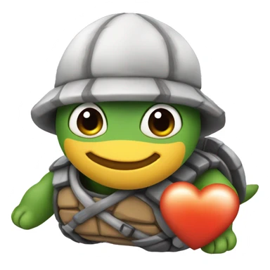 Schildkröte mit herz sticker