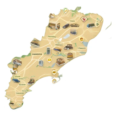 South America Brazil map sticker