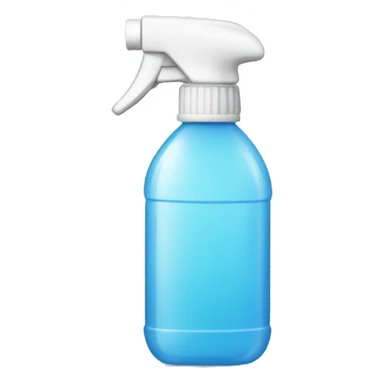 Spray bottle spraying water sticker