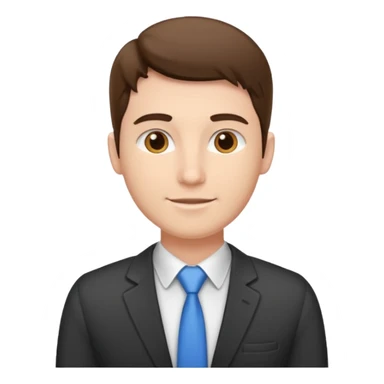 male HR assistant, friendly office worker, no headset sticker