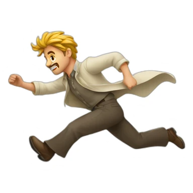 Viento soplando hombre volando sticker