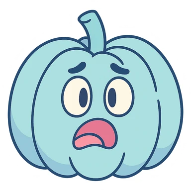 blue pumpkin in pastel toon style sticker