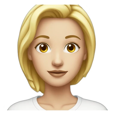 white woman blu sweatshirt sticker