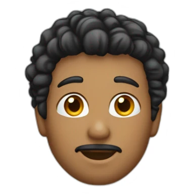 Homme noir avec petite cheveux et boucle d’oreille sticker