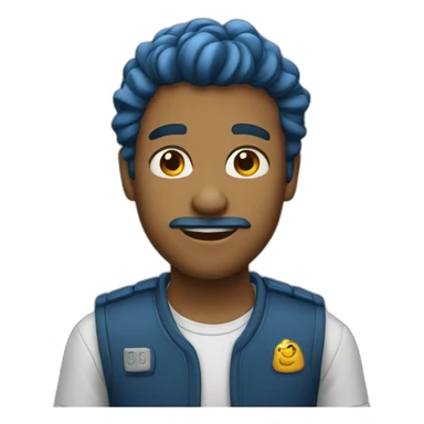 Personnage bleu sticker