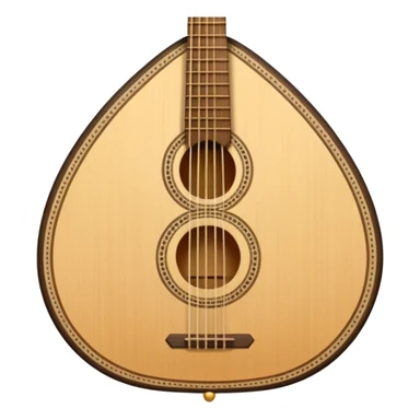A traditional Ukrainian string instrument with a large pear-shaped wooden body, a short neck, and many strings arranged in a fan shape. It looks like a mix of a lute and a harp and is often held upright and played by plucking the strings. sticker