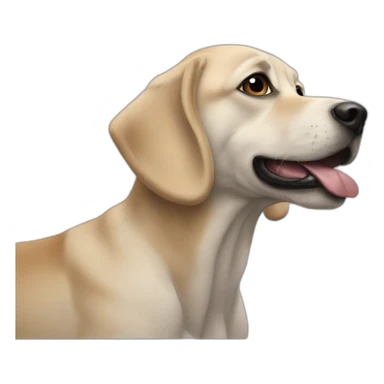 Chien plus cheval sticker