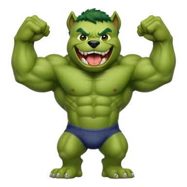 Dog hulk laughing sticker