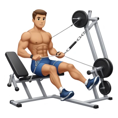 man cable-machine-leg-exercise sticker