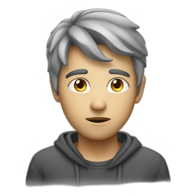 person thinking sticker