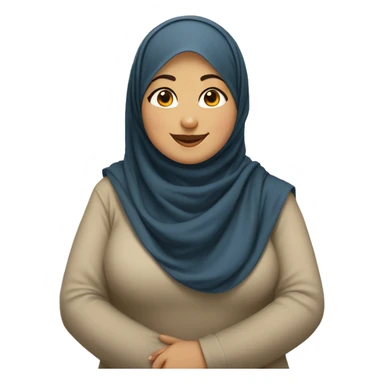 Muslim Hijabi chubby girl smiling  sticker