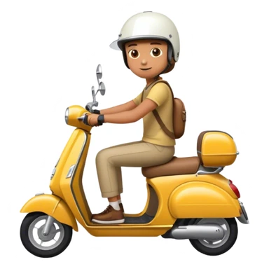 riding a scooter sticker