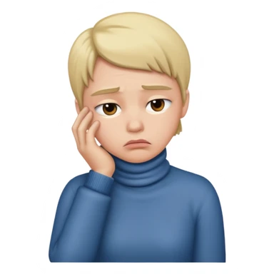 Pouting with hand on neck  sticker