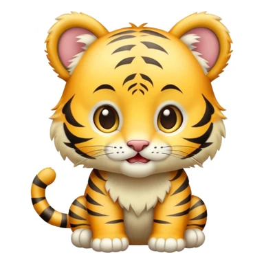 light yellow baby tiger  sticker