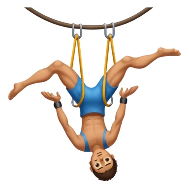 climber hanging on upside down sticker