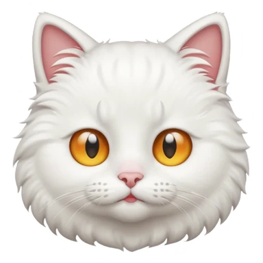 White cat emoji Google noto color sticker