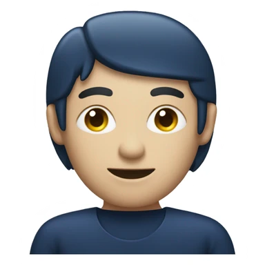 a dark blue sedan with two passengers inside  sticker