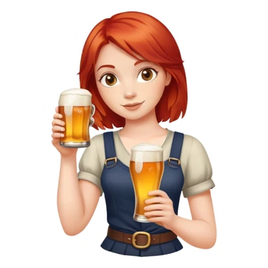 Hot redneck country girl holding a beer  sticker