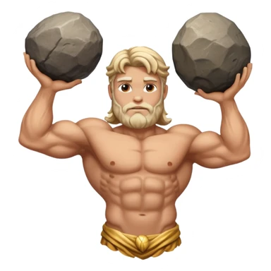 Atlas the greek god with a big rock  sticker