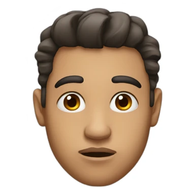 raised eyebrow with big lips sticker