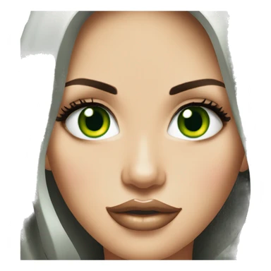 megan fox with green eyes sticker