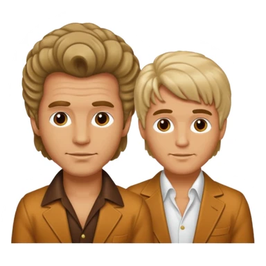 70s 80s men with ring hair style  sticker