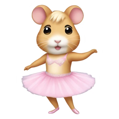 Hamster in a ballerina's outfit sticker