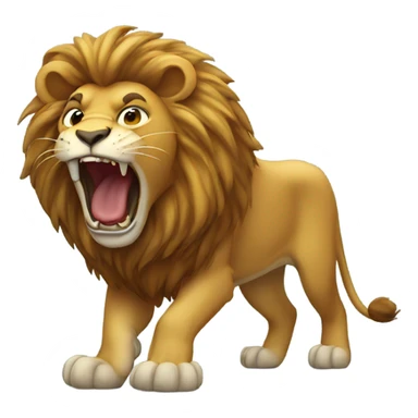 Lion roaring  sticker