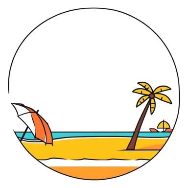 football on a beautiful beach with waves sticker