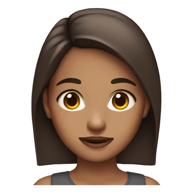 Brunette girl with brown eyes sticker