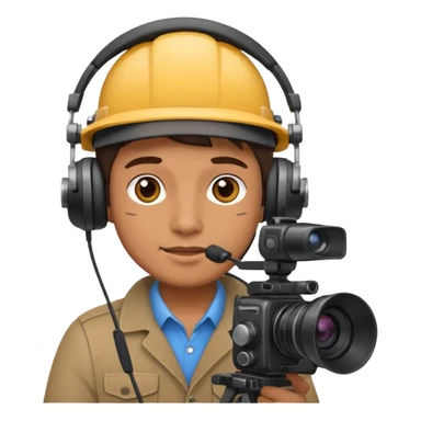 filming camera man  sticker