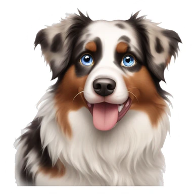 red merle australian shepherd blue eyes sticker