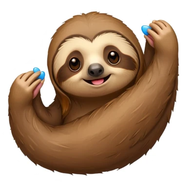 A sloth acting cute with ❤️ emojis sticker