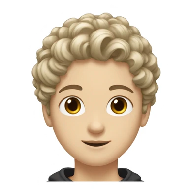 young white European guy with curly black hairs plus light skin girl hijab  sticker