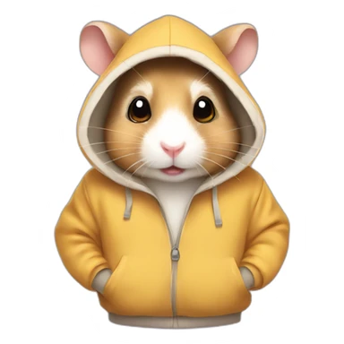 Hamster wearing a hoodie sticker