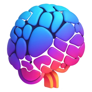 reboot mind icon, 3D look, soft gradients, futuristic sticker