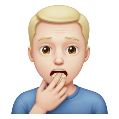 Man choking himself sticker