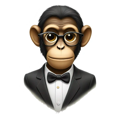 Monkey wearing groucho marx glasse sticker