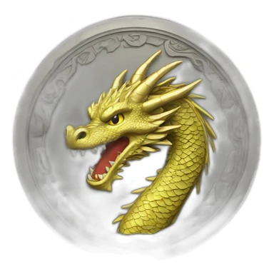 Dragon coin sticker