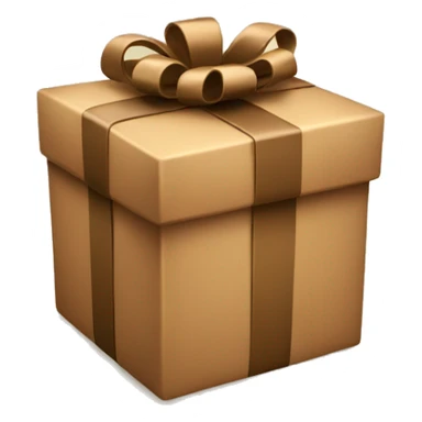 Light brown present sticker